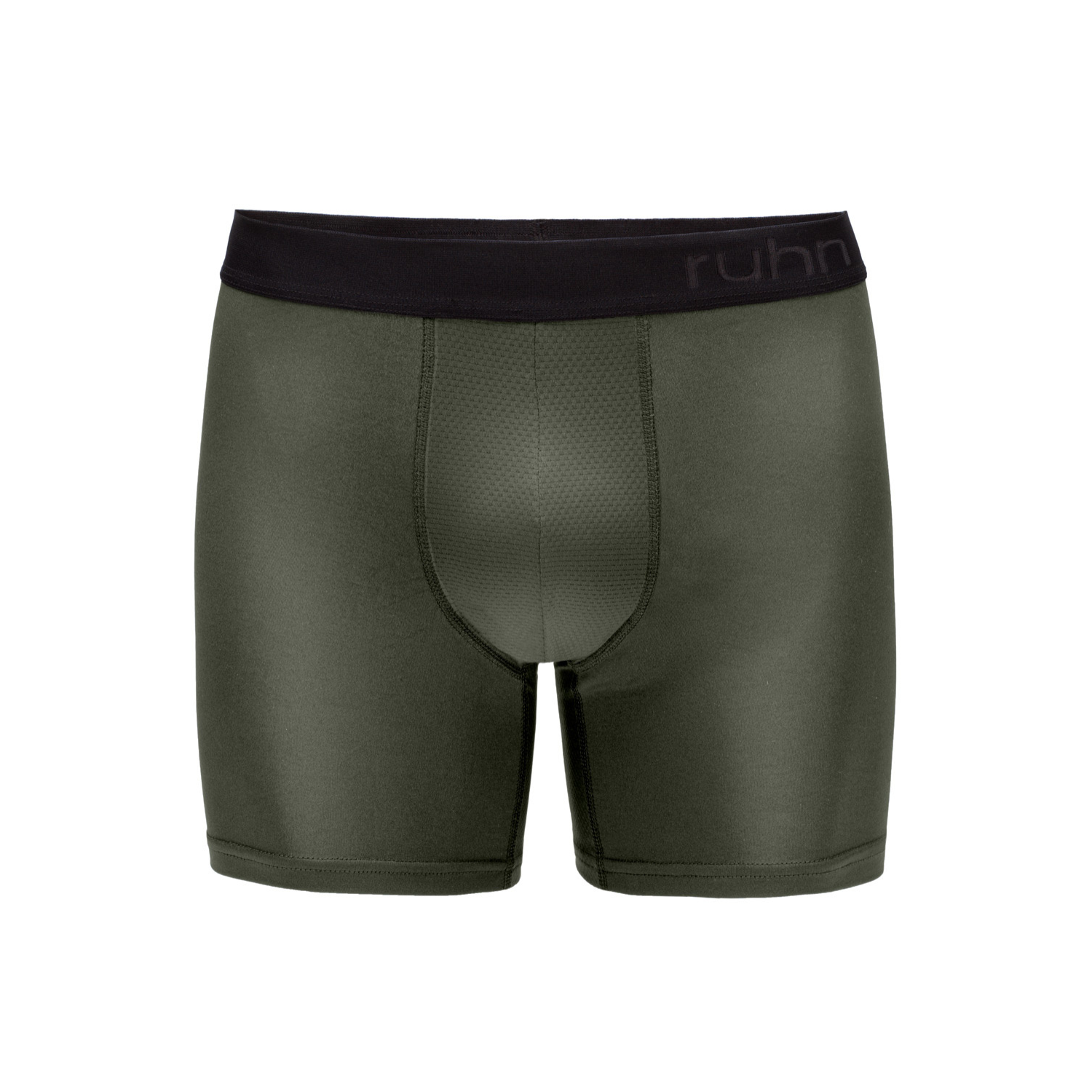 Combat Green Agility 5-inch men’s performance trunks by ruhn