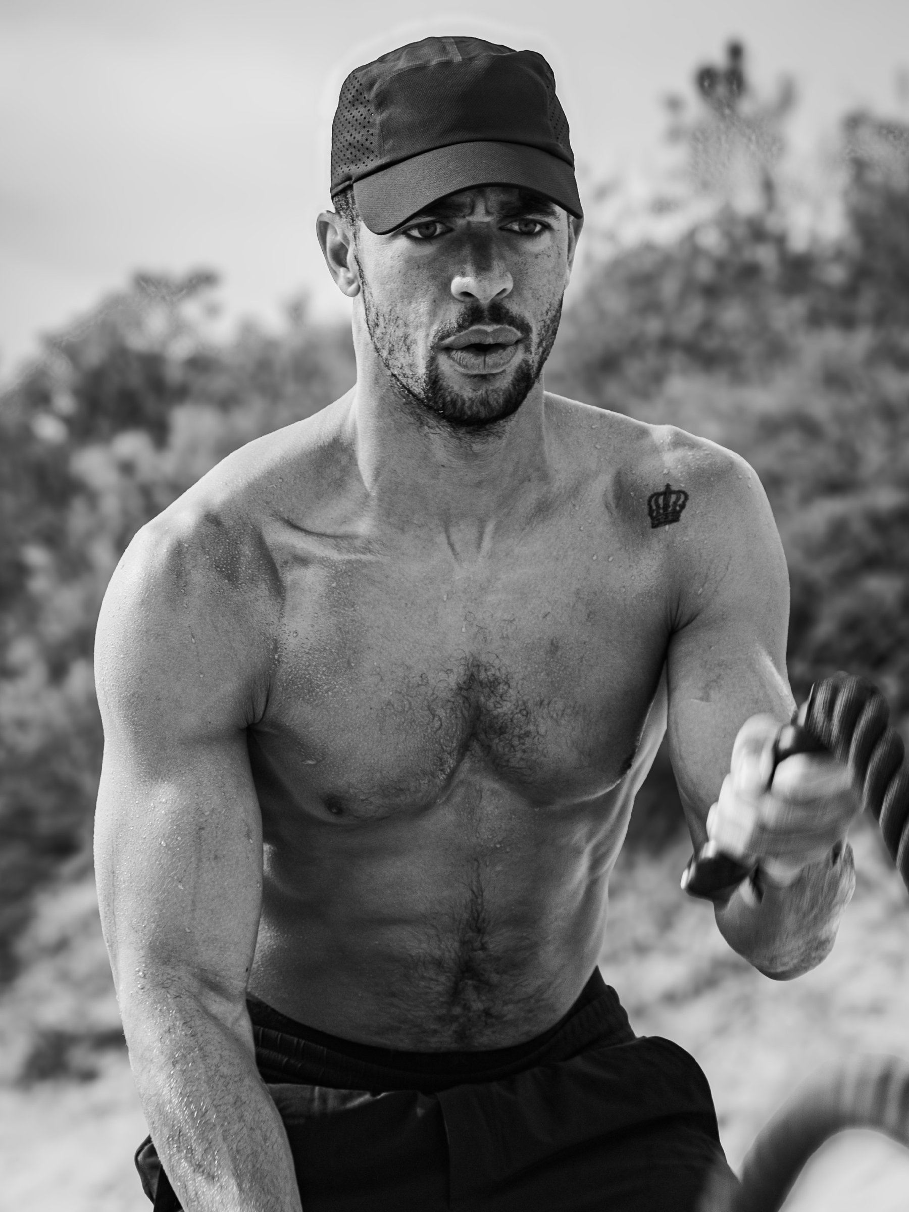 Man training outdoors wearing ruhn performance underwear, designed for movement and breathability